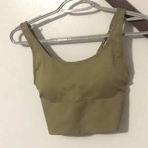NWT PINK ACTIVE Olive Green Size Medium Sports Bra Lightly Lined